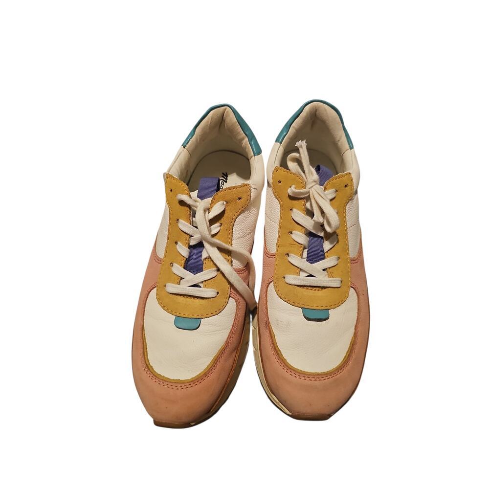 Madewell sz 7.5 Kickoff Trainer Sneakers in Colorblock Leather SH238 - Picture 4 of 7